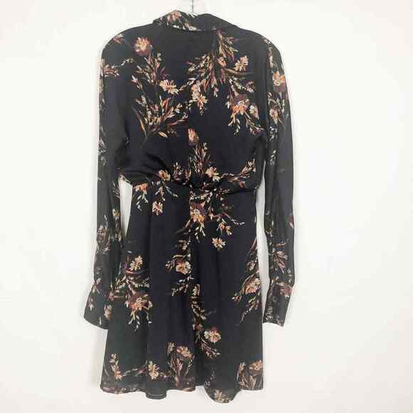 Equipment Long Sleeve V-Neck Women's Floral Faux Wrap Dress Size XS - Picture 8 of 14
